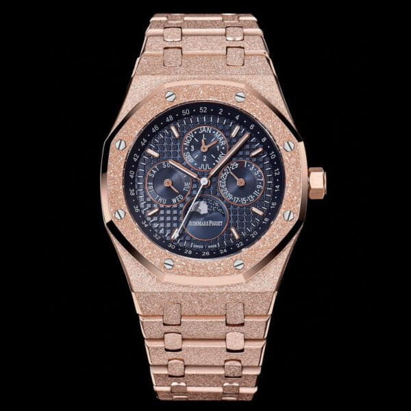 Black Dial AP Royal Oak Perpetual Calendar Frost Gold 26574-3432 Series