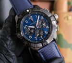 Breitling Blue Avenger SB0147101B1X5 blue calfskin strap replica