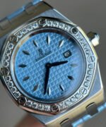 AP Royal Oak Quartz 67601-4 Blue Crocodile Skin