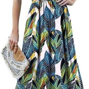 Alternative view of Women Wrap V Neck Short Sleeve Empire Pleated Waist Summer Casual Elegant Long Dress with Pockets
