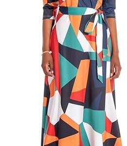 women-maxi-dress-with-pockets-v-neck-3-4-sleeve-summer-2024-boho-floral-printed-wrap-long-dresses-outfits