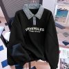 2024 polo collar sweater women autumn and winter tops