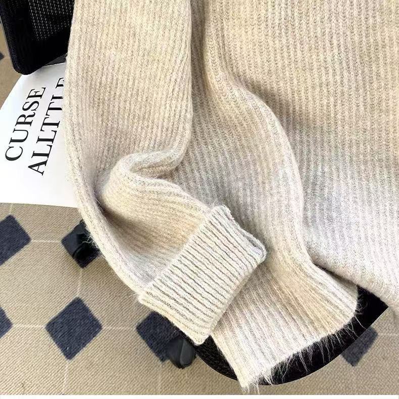 2024 Women's Autumn/Winter Apricot Colour Sweater Knitwear - Image 4
