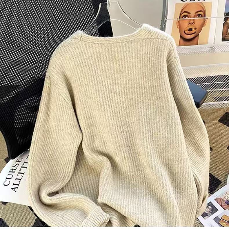 2024 Women's Autumn/Winter Apricot Colour Sweater Knitwear - Image 2